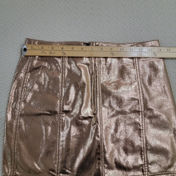 NEW Wild Fable Sparkly Mini Skirt Size 6 Champagne Metallic Holiday - Picture 7 of 16